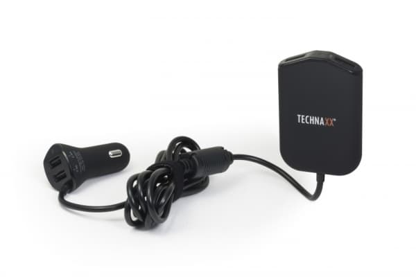 Technaxx Family Car Charger TE14 - Bilstrømadapter - 2.4 A - 4 utgangskontakter (USB)
