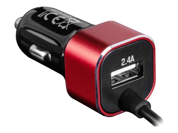 MODECOM MC-CU2K-09-TC - Bilstrømadapter - 2 utgangskontakter (USB, 24 pin USB-C) - svart
