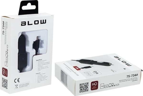 Blow - Strömadapter för bil - 2.1 A (mini-USB typ B)