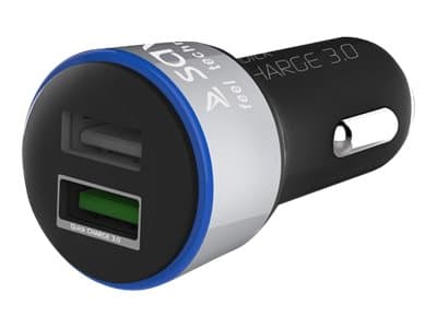 SAVIO SA-06/B - Autovirtasovitin - 3 A - QC 3.0 - 2 lähtöliitäntää (USB) - musta musta
