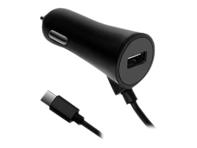 Qoltec Induction Wireless PRO Car Charger with IR Sensors - Trådløs ladeholder for bil + bilstrømadapter - 15 watt - 1.67 A - QC 3.0 - svart Sort
