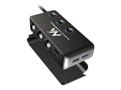 Maclean Energy MCE218 - Strömadapter för bil - 120 Watt - 10.2 A - PD, QC 3.0 - 8 utdatakontakter (4 x USB, 24 pin USB-C, 3 x automobile cigarette li