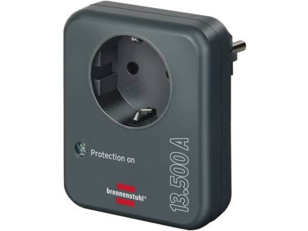 Brennenstuhl 1506996, 1 AC-utganger, 230 V, 3500 W, 13,5 A, Antrasitt, IP20