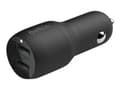 Miniatyrbilde 3 av 5: Belkin BoostCharge Dual Charger - Bilstrømadapter - 24 watt - 4.8 A - 2 utgangskontakter (USB) - svart