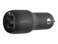 Miniatyrbilde 4 av 5: Belkin BoostCharge Dual Charger - Bilstrømadapter - 24 watt - 4.8 A - 2 utgangskontakter (USB) - svart