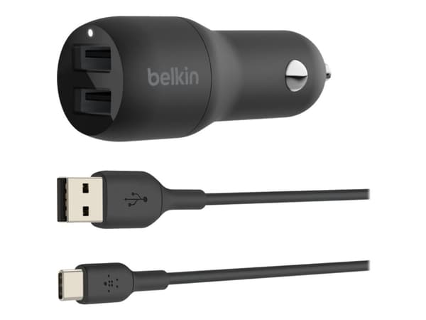 Belkin Boost Charge, Auto, Tupakansytytin, 1 m, Musta musta