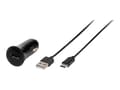 Miniatyrbilde 1 av 5: Vivanco CARCHARGERVVUSBC3A - Bilstrømadapter - 3 A - Fast Charge (USB) - på kabel: USB-C - svart