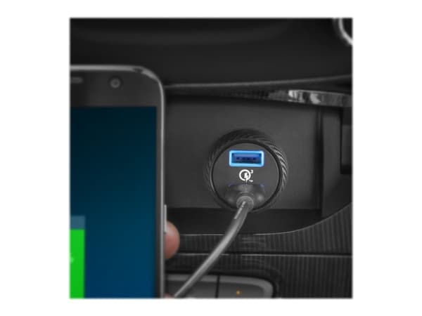 Anker PowerDrive Speed 2 - Auton virtalähde - 39 Watt - 3 A - QC 3.0 - 2 lähtöliitäntää (USB) - musta