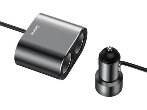 Baseus sigarettenner splitter 2x USB-A 0,60m