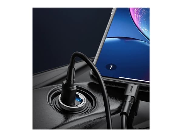 Baseus Tiny Star Mini - Autovirtasovitin - 30 Watt - 3 A - PD 3.0, QC 4+ (USB-C) - harmaa
