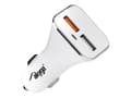 Miniatyrbilde 1 av 5: Akyga AK-CH-08 - Bilstrømadapter - 15 watt - 3 A - QC 3.0 - 2 utgangskontakter (USB) - hvit