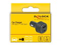 Miniatyrbilde 1 av 5: Delock - Bilstrømadapter - 63 watt - 3 A - PD (USB, 24 pin USB-C) - svart