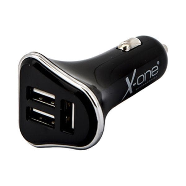 2 Pack, Billaddare 3 x USB-A Svart