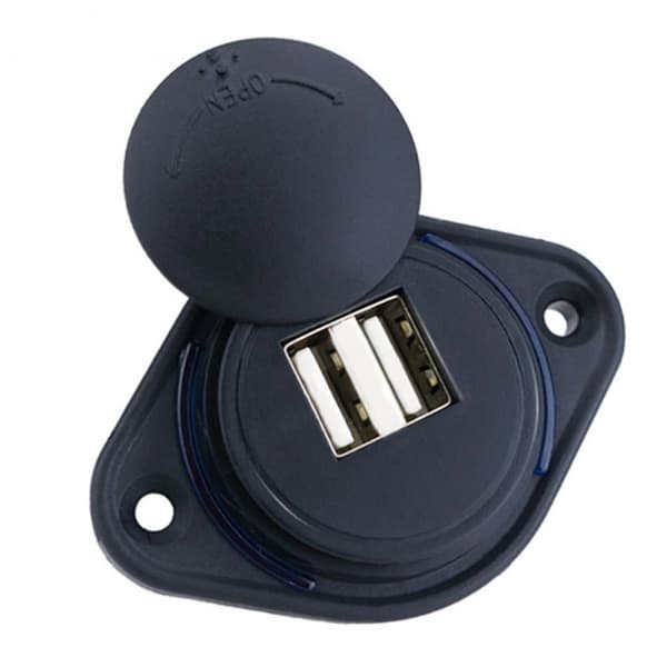 2xUSB-uttag 3.1A med belysning för bil, båt, husvagn, husbil, MC