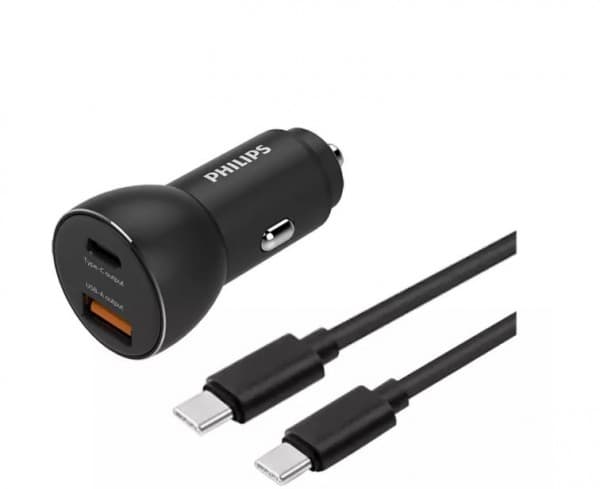 Philips DLP2521C/00, Automaattinen, Savukkeensytytin, USB, 1 m, Musta