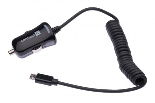 Connect IT CI-436, Automatisk, Cigarr tändare, 5 V, 2,1 A, 1 m, Svart