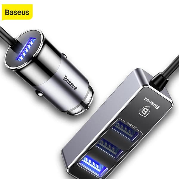 Baseus Kraftfulla Praktiskt 3-USB Port Billaddare