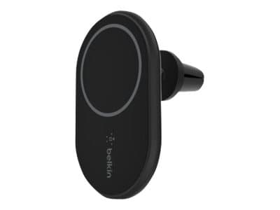 Belkin BoostCharge - Trådløs ladeholder for bil + bilstrømadapter - 10 watt - svart - for Apple iPhone 12, 12 mini, 12 Pro, 12 Pro Max, 13, 13 mini,