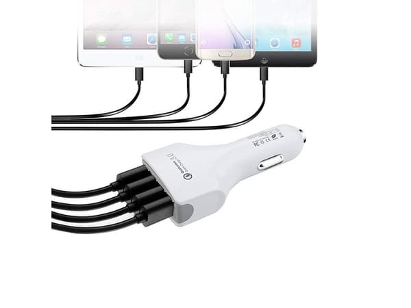 Charger VEGA CAR CHARGER 4 X USB 7A WHITE VEGA FASTON FAST CHARGER QUICK 4XUSB 3.0 3500MAH FASTON WHITE