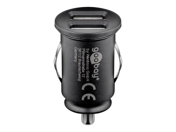 goobay Dual USB - Autovirtasovitin - 24 Watt - 4,8 A - 2 lähtöliitäntää (USB) - musta