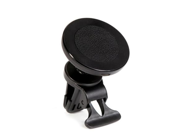 eSTUFF - Trådløs ladeholder for bil - 15 watt - 3 A - PD 3.0, QC 3.0 (magnetisk) - aluminiumssvart - for Apple iPhone 12, 12 mini, 12 Pro, 12 Pro Max