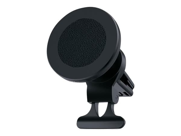 eSTUFF - Trådløs ladeholder for bil - 15 watt - 3 A - PD 3.0, QC 3.0 (magnetisk) - aluminiumssvart - for Apple iPhone 12, 12 mini, 12 Pro, 12 Pro Max Aluminium
