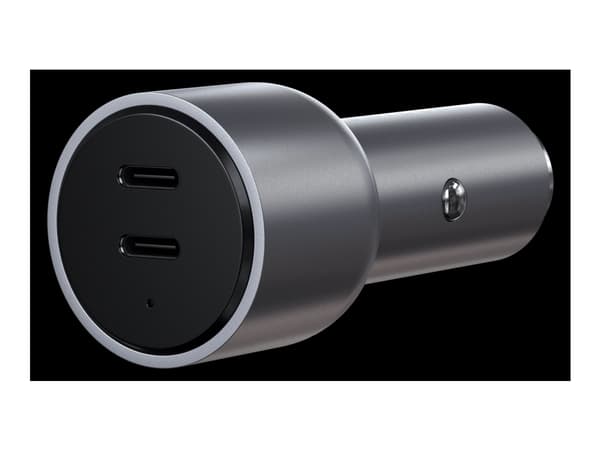 Satechi - Autovirtasovitin - 40 Watt - PD - 2 lähtöliitäntää (24-nastainen USB-C) - alumiini