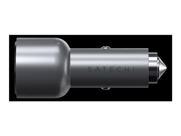 Satechi - Autovirtasovitin - 40 Watt - PD - 2 lähtöliitäntää (24-nastainen USB-C) - alumiini