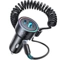 Miniatyrbild 4 av 11: Joyroom 3-i-1 Snabb Billaddare 45W med USB-C Kabel 1.5m - Svart