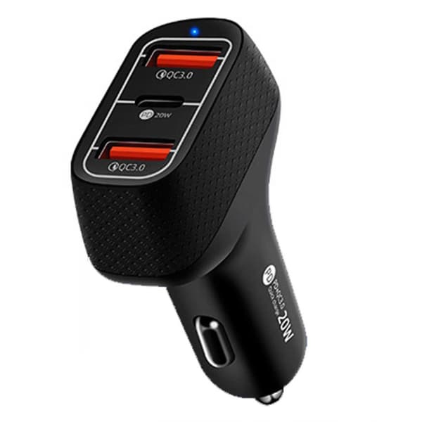 Autolaturi 3 USB SuperSnab 20W PD Quick Charge 3.0