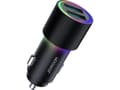 Miniatyrbilde 1 av 5: Joyroom lader Joyroom billader 2 x USB med bakgrunnsbelysning 24W sort (JR-CL10)
