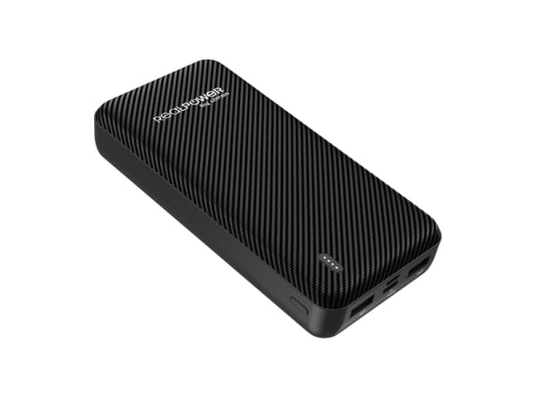 RealPower Powerbank PB-20000 SE schwarz 20.000mAh Sort