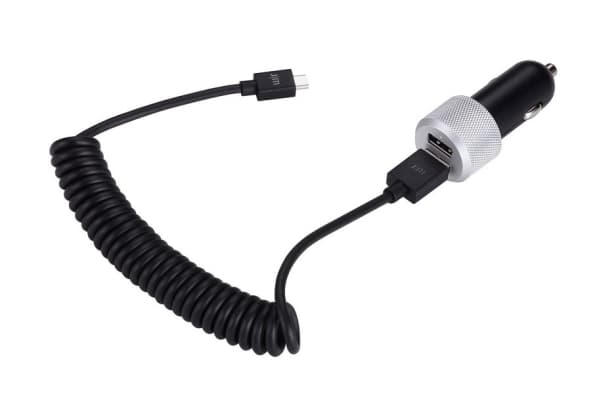 Just Mobile Highway Max - Bilstrømadapter - 2.1 A - 2 utgangskontakter (USB) - på kabel: Micro-USB