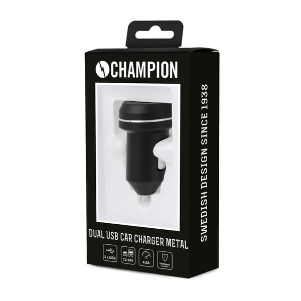 Champion Billader 24W 2-port svart