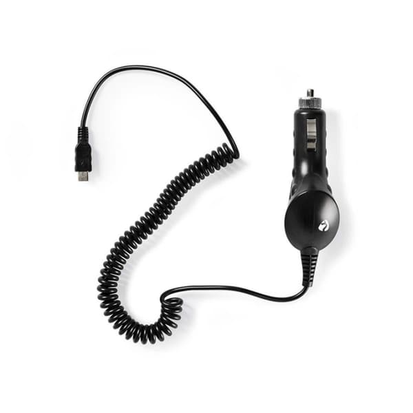 Nedis Biloplader | 5 W | 1x 1.0 A | Antal output: 1 | Micro USB (Fixed) kabel | 1.00 m | Single Voltage Output Sort