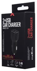 Miniatyrbillede 3 af 3: Biloplader Maxlife MXCC-01 2xUSB Fast Charge (2.4A), sort
