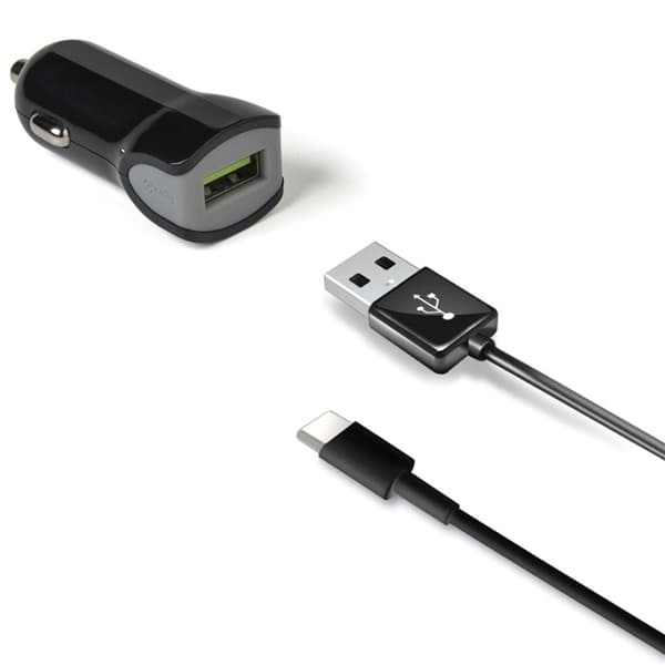 Celly Billader + USB-C-kabel 2,4A 12W Sort
