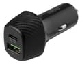 Miniatyrbild 2 av 6: DELTACO USB car charger, 1x USB-C, PD 18 W, 1x USB-A, 18 W, total 36 W