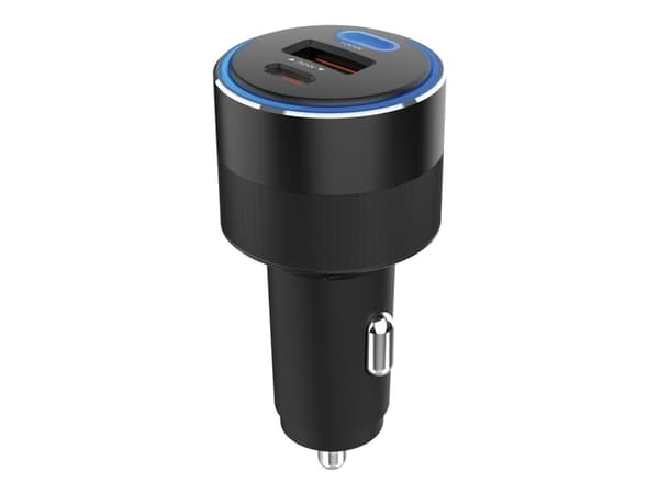 Sandberg Active - Autovirtasovitin - 130 Watt - 3 lähtöliitäntää (USB, 24-nastainen USB-C)