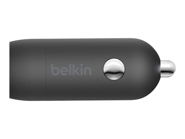 Belkin BoostCharge - Bilstrømadapter - 30 watt - 3 A - Fast Charge, Power Delivery 3.1 (24 pin USB-C) - svart