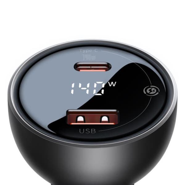 Baseus Billaddare 140W USB Till Typ-C Till USB-C Kabel 1m - Svart