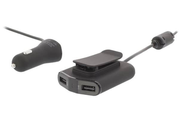 Sweex Biloplader 4-Udgange 9.6 A USB Sort