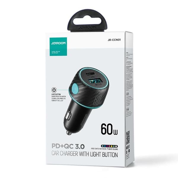 Joyroom Billaddare 2x USB-C 70W - Svart