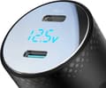 Miniatyrbilde 3 av 5: Joyroom lader Joyroom JR-CCD02 billader 2x USB-C 70W LED svart