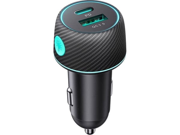 Autolaturi Joyroom CCN01, 1x USB QC3.0, 1x USB-C PD 60W (musta)