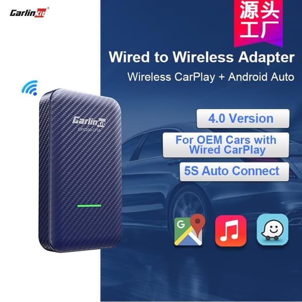 Carlinkit 4.0 CPC200-CP2A Trådlös CarPlay/Android Auto Adapter