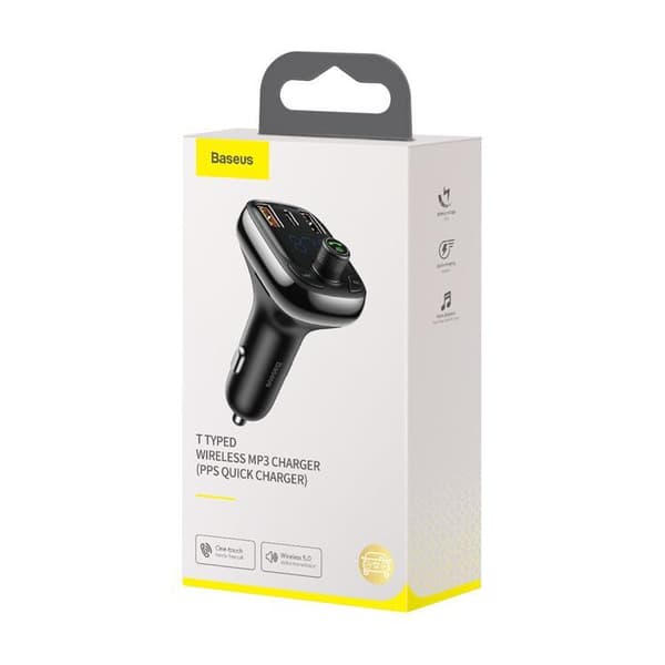 Baseus Billaddare USB Till USB-C Transmitter - Svart