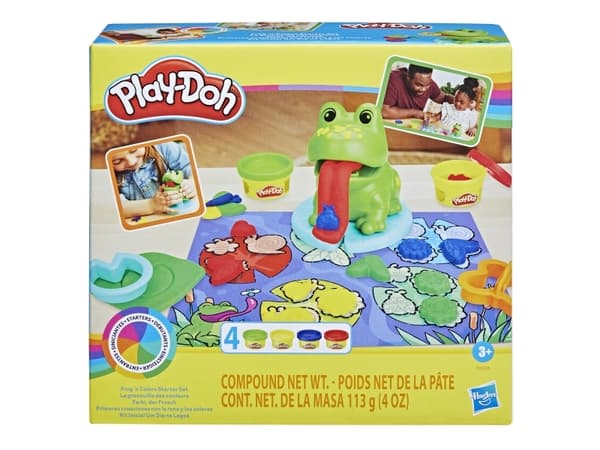 Play-Doh Frog ''n Colors Starter Set, Håndverkssett for barn, 3 år, Ikke giftig, Leire, Flerfarget