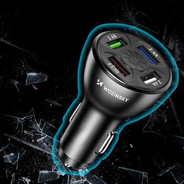 Wozinsky Billaddare 50W 4x USB-A QC - Vit
