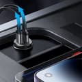 Miniatyrbild 7 av 11: Joyroom Mini Metall Billaddare 30W 2x USB-C - Svart